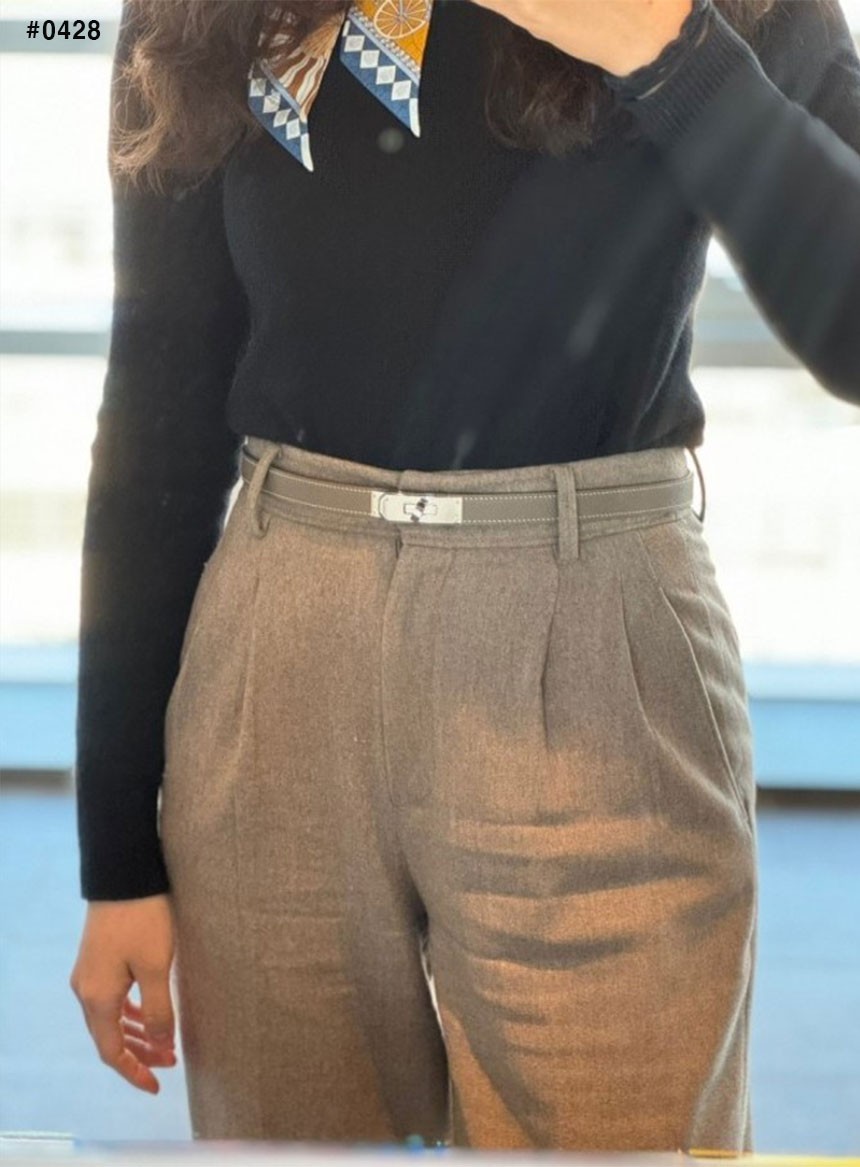 ❗에르메스 켈리(Kelly) 18 실버 버클 벨트❗