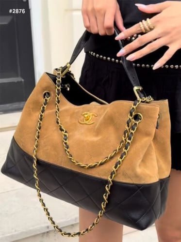 🍀 [CHANEL] 샤넬 25A 공방 스웨이드 투톤 쇼퍼 백 🍀