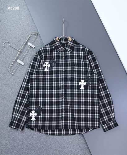 🍀 [Chrome Hearts] 크롬하츠 크로스 세메터리 체크 셔츠 🍀