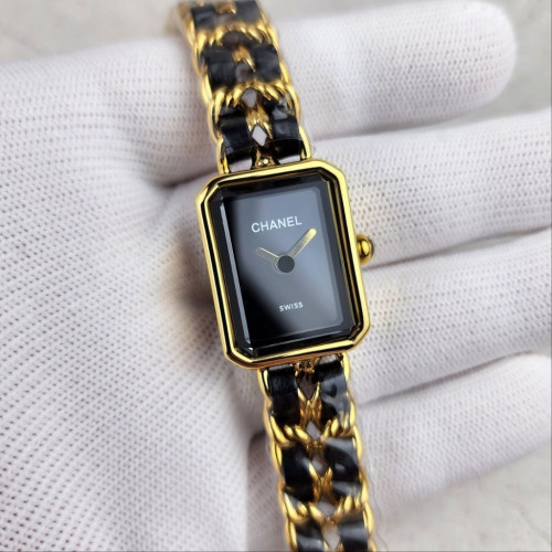 샤넬 프리미에르 골드 블랙 시계