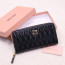 미우미우 9114 마테라쎄 나파 가죽 지퍼 어라운드 지퍼돌이 장지갑 블랙