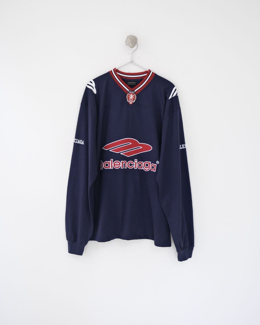 •발렌시아* 26 3B 풋볼 V넥 롱슬리브 - 수입