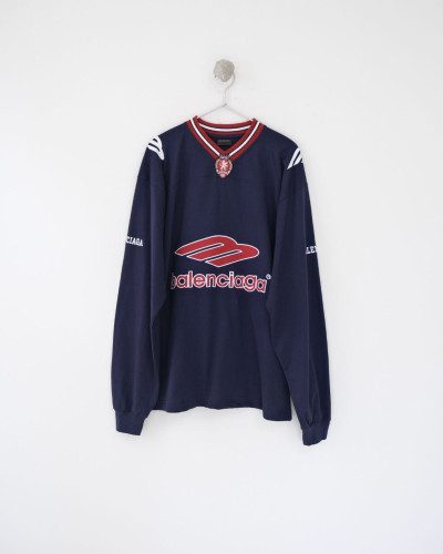 •발렌시아* 26 3B 풋볼 V넥 롱슬리브 - 수입