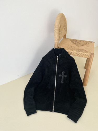 •크롬하츠 925 실버 지퍼 니트 집업 - 수입