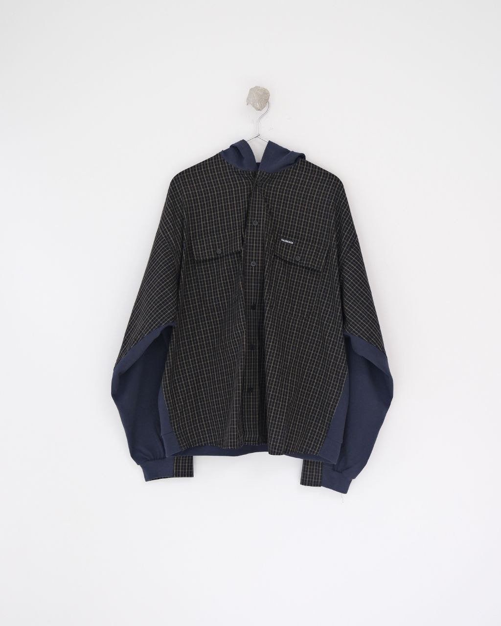 💕 발**** 25 하이브리드 체크 포켓 후드 셔츠 - 수입