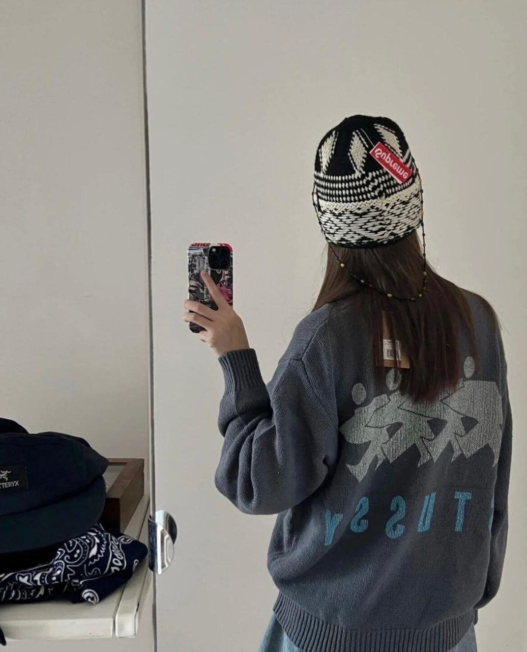 💕 스** 서프맨 아이콘 니트 - 수입