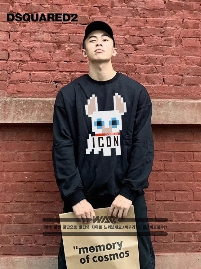 💕 디**** 블록 강아지 디자인 밍크양기모 티셔츠