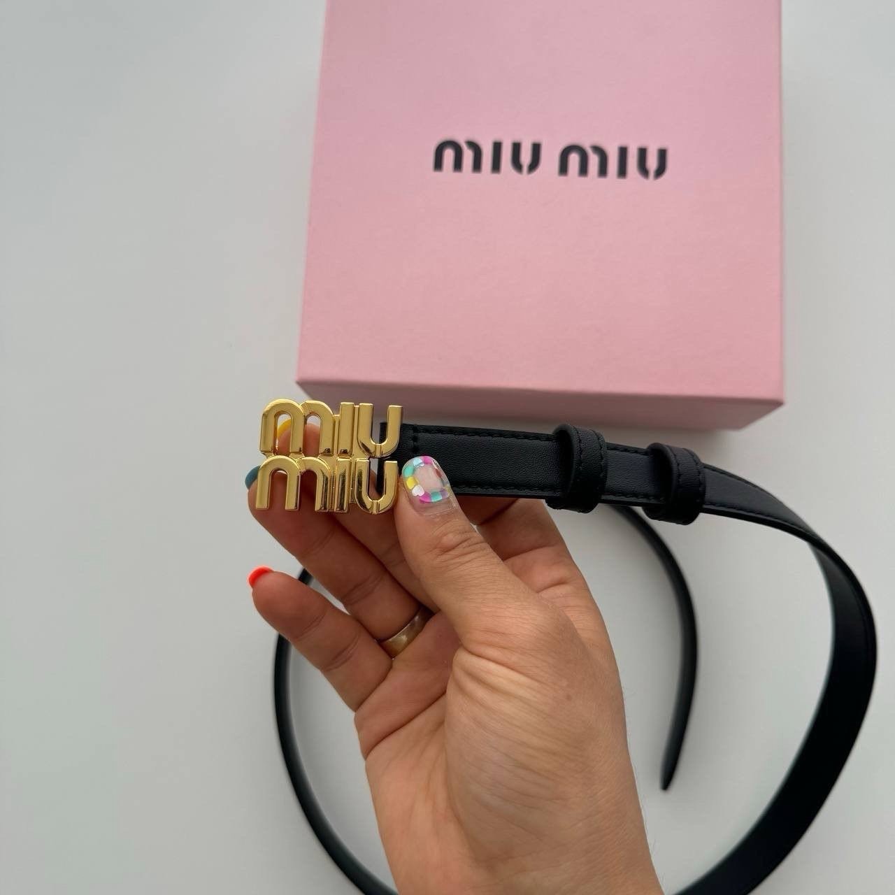 #A #미우미우 로고 벨트