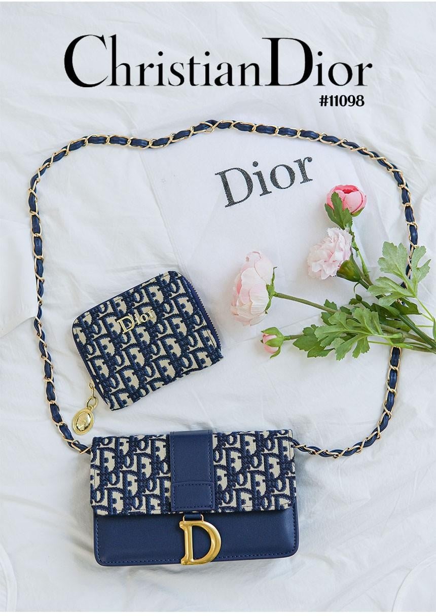 🔆[DIOR] 크리스찬 디올 체인 크로스백 & 반지갑 세트 🔆