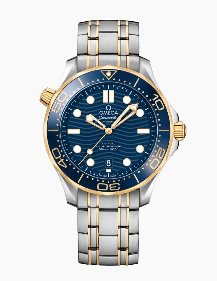 오메* 코액시얼 씨마스터 다이버300M 블루콤비