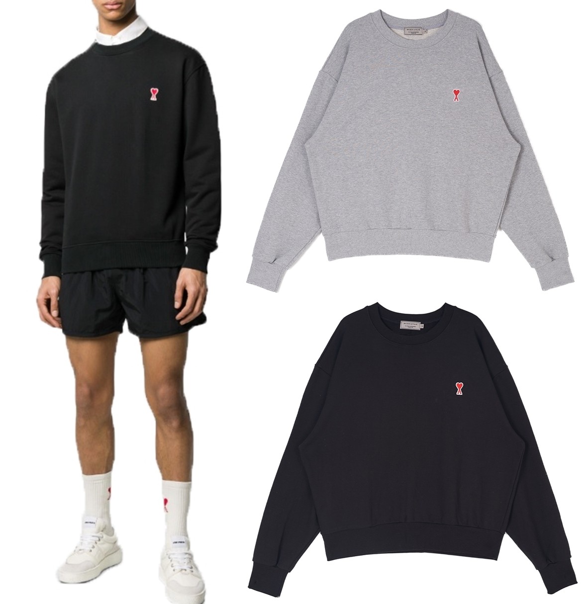 재입고!! 아* 스몰패치 맨투맨 2color