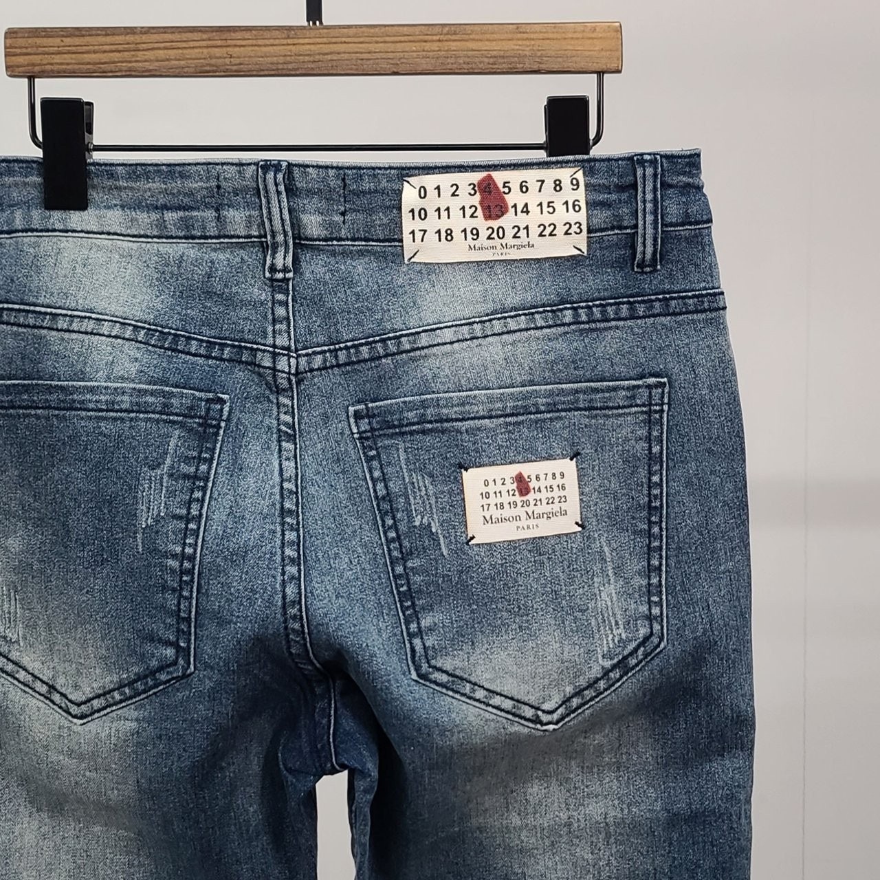 💕 메* 마르지엘라 넘버 탭 워싱 청바지