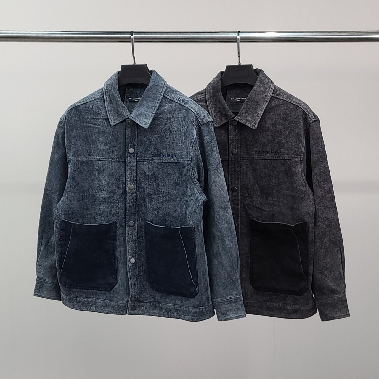 💕 발**** 로고자수 빅포켓 데님 자켓