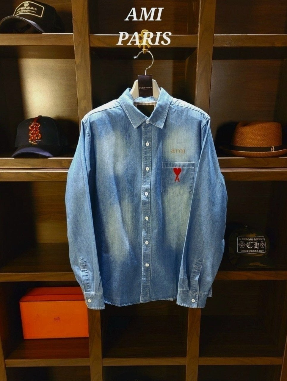 💕 아* 시그니쳐 클래식 워싱청 셔츠