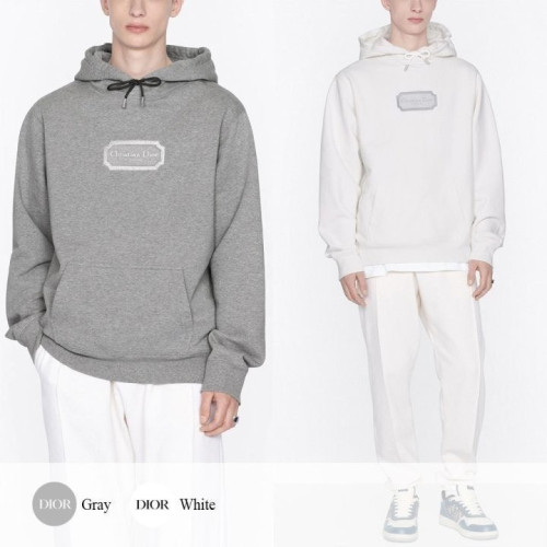 💕 디* 콘트라스트 자수 후드