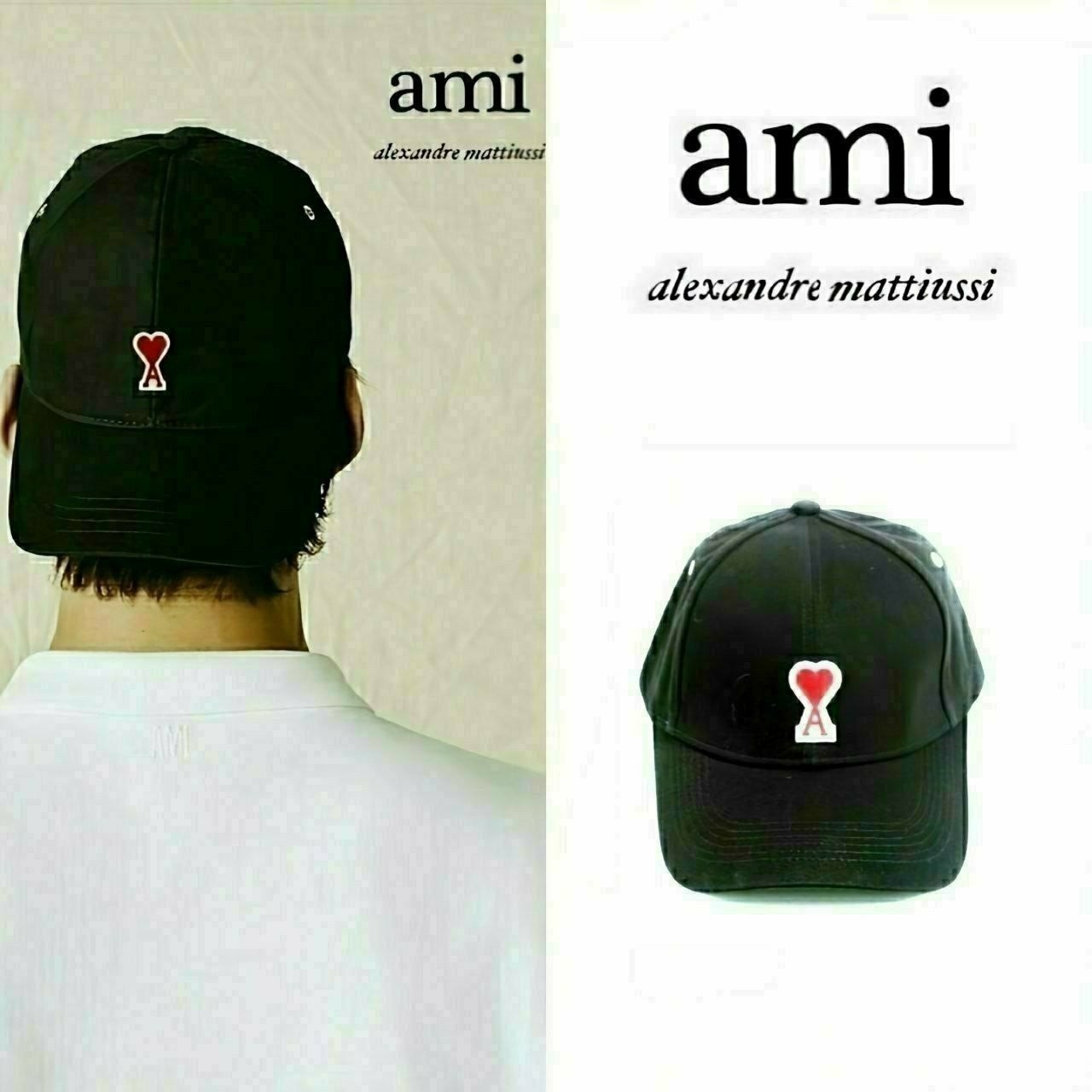 💕 아* 화이트-레드 스몰패치 볼캡