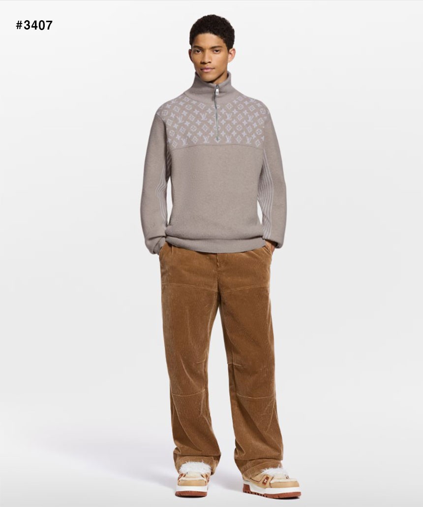 🍀 [LOUIS VUITTON] 루이비통 리브드 울 하프 집업 니트 🍀