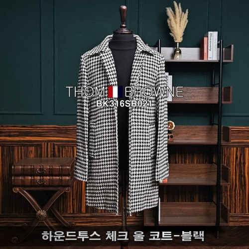 💕 톰* 하운드투스 체크 울 코트
