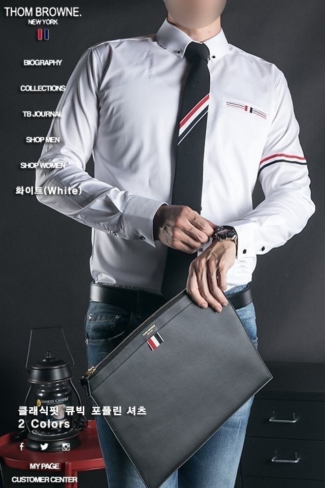 💕 톰* "클래식핏 큐빅 포플린 셔츠"