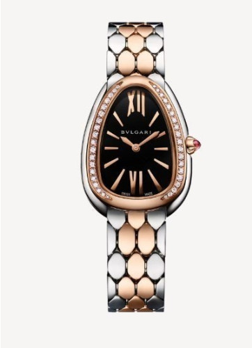 💕 불** 세르펜티 세두토리 워치 블랙다이얼 콤비 다이아