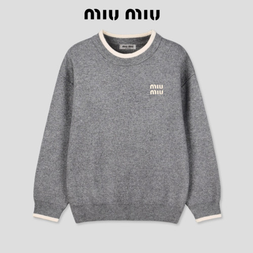 MU 캐시미어 배색 라운드 니트