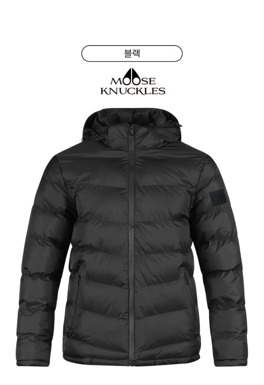 MK 로고패치 후드 패딩 점퍼