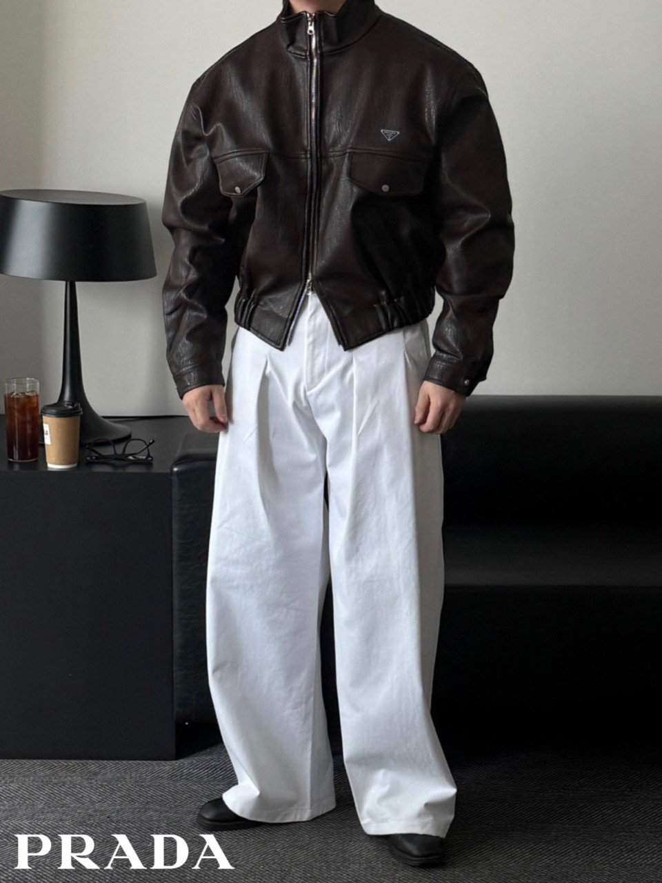 PRD 러쉬 크랙레더 자켓