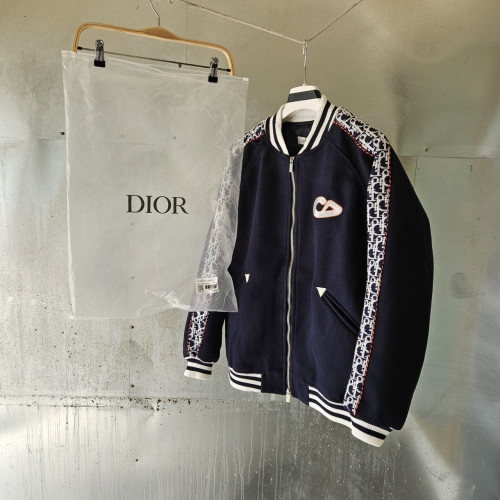 25 SS 디* X 카*스 바시티 자켓 블루 버진 울 져지