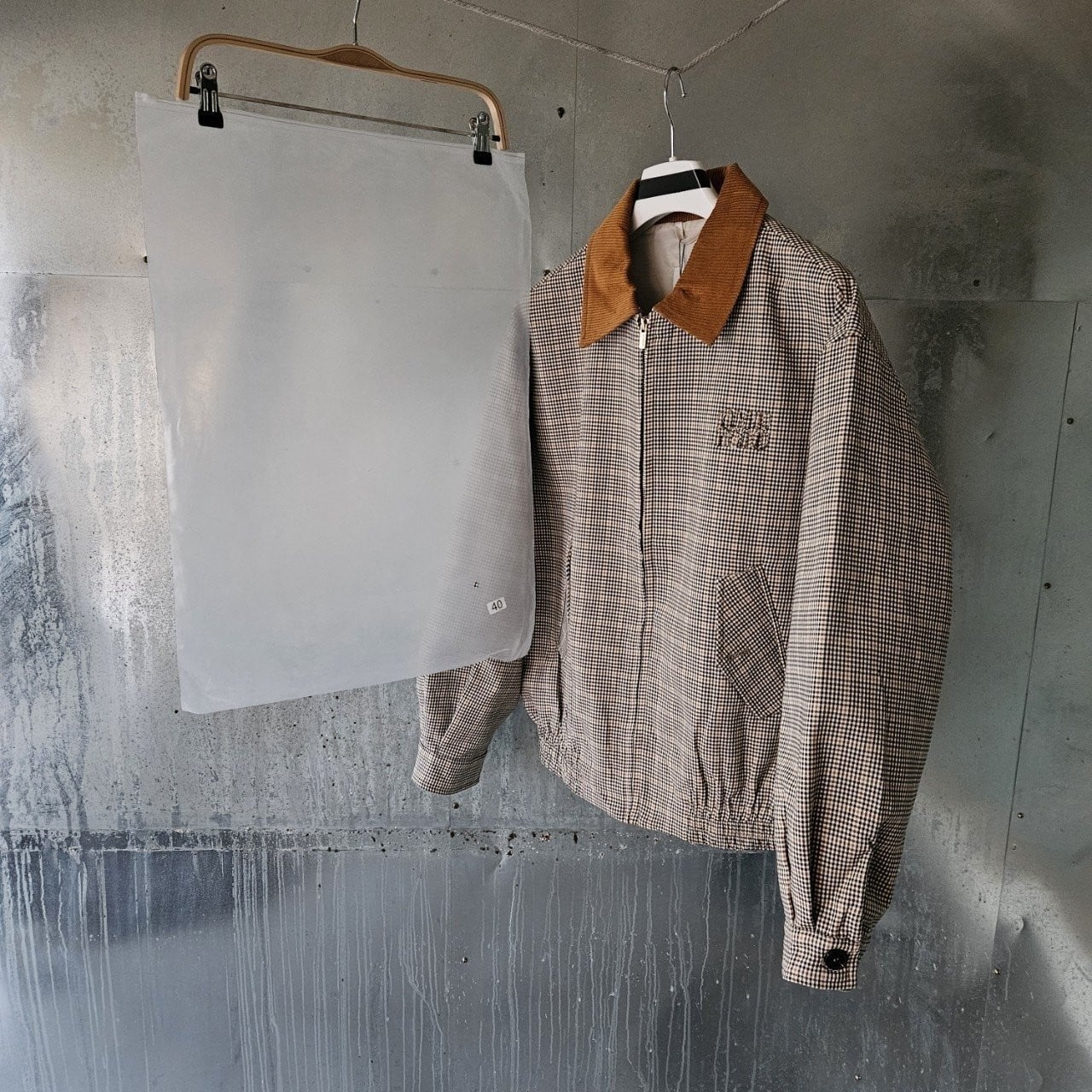 25 SS 미*미* 체크 더블 위브 자켓