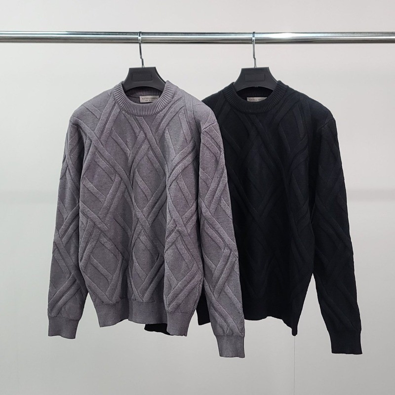 BTG 엠보라인 캐시미어 울 니트