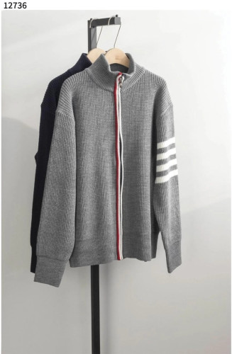 TB 사선완장 베이직 니트 집업