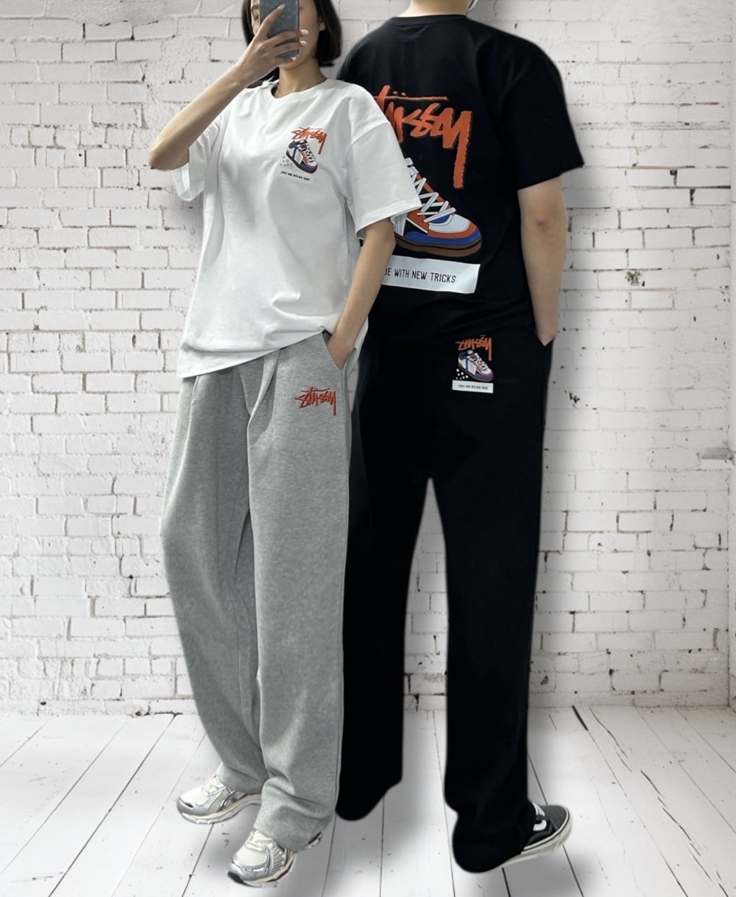 <스투시 스트릿 반팔 긴바지 세트>