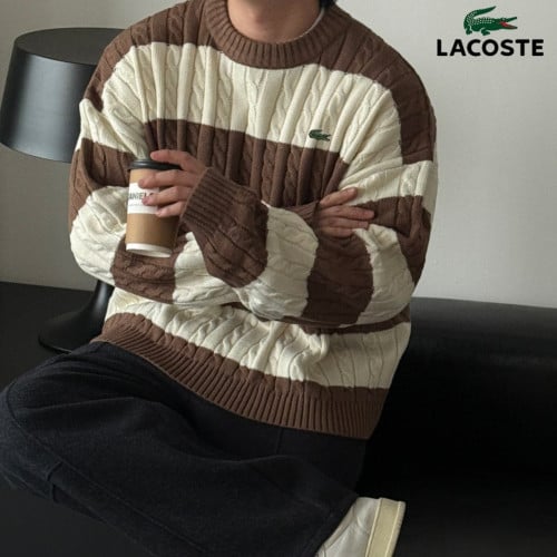 💕 라*** 단가라 꽈배기 라운드니트