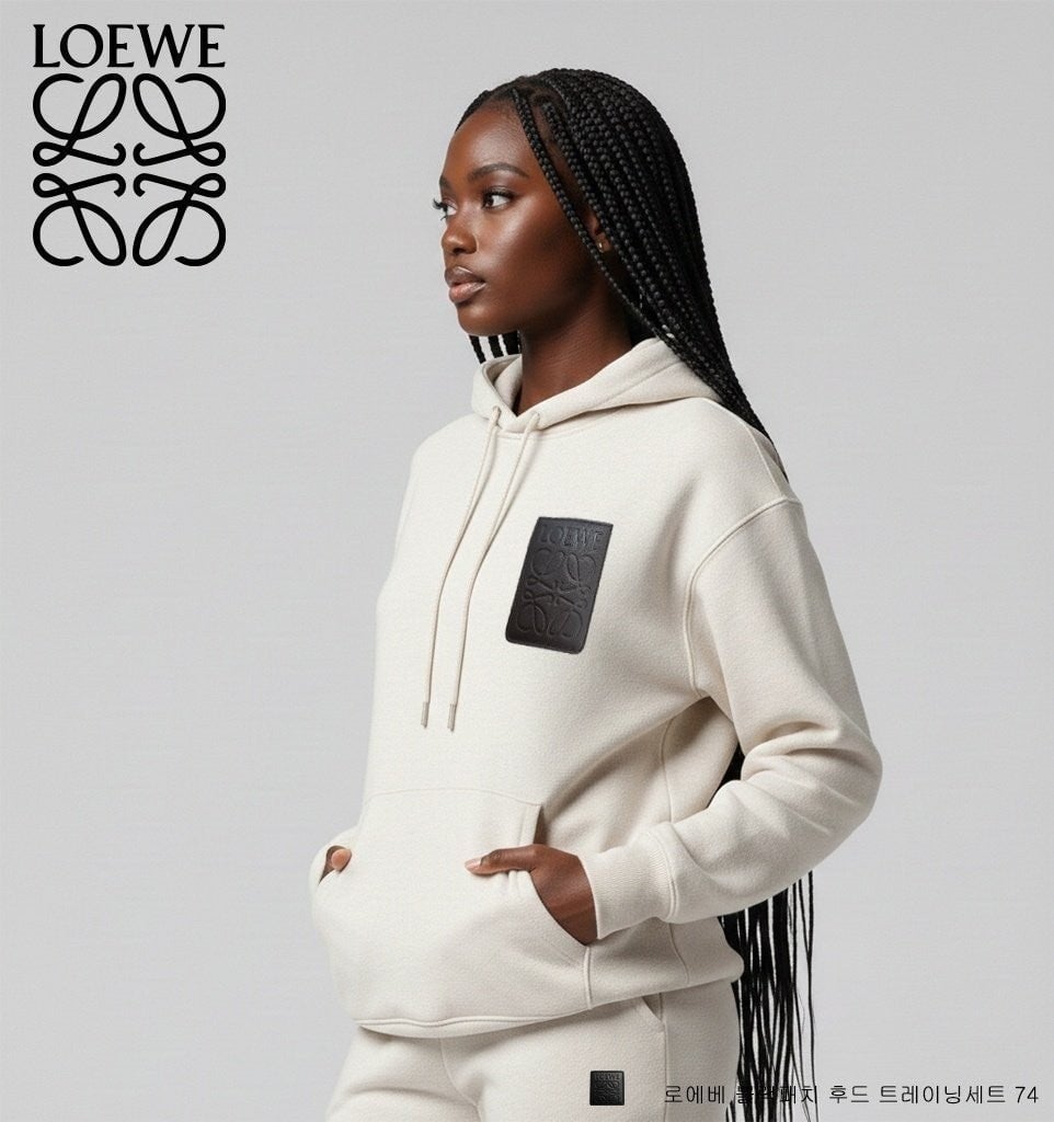 💕 로** 블랙 가죽패치 후드 트레이닝세트 74