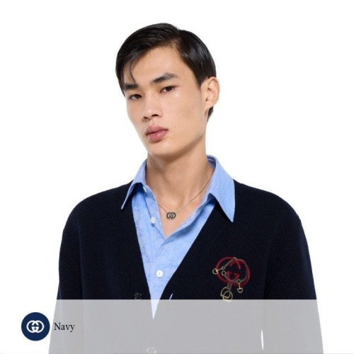 💕 구* Equestrain 심볼 로고 자수 가디건