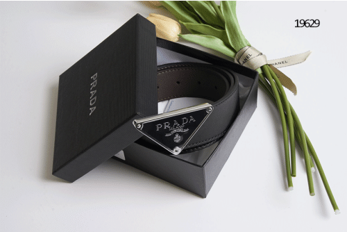 🔆 [PRADA] 프라다 삼각 로고 사피아노 레더 벨트 🔆