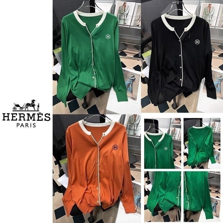 💕 에*** 라인 배색 버튼 스웨터