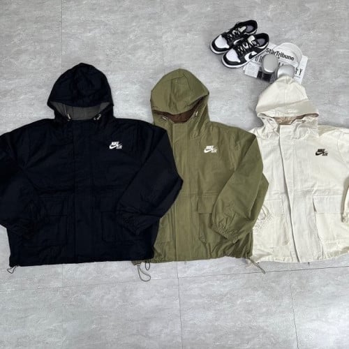 💕 나** 포켓배색후드자켓