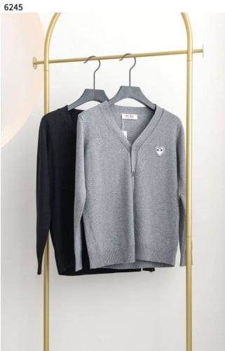 💕 꼼* 화이트 와펜 브이넥 가디건