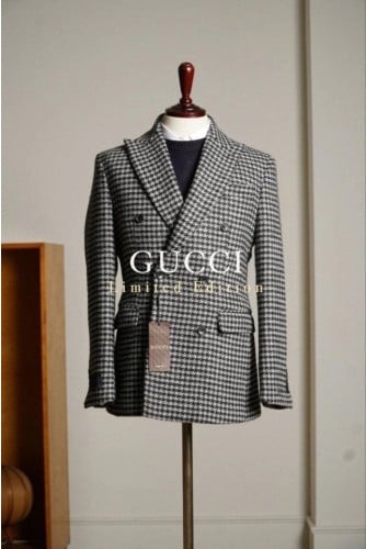 💕 구* 프리미엄 하운드투스 울100% 더블자켓