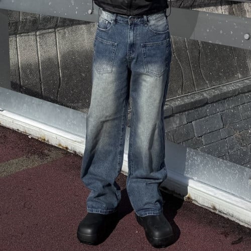 발렌시아가 반전 포켓 워싱 청바지