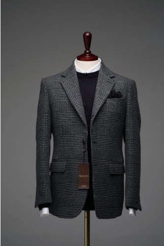 구찌 클레식 투스 체크 자켓