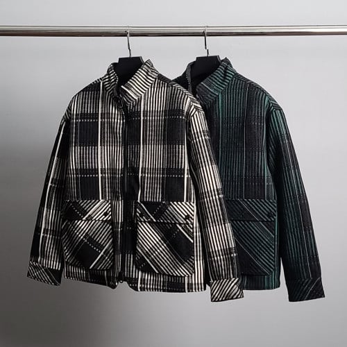 💕 메* 마르지엘라 덕다운 타탄체크 패딩 자켓