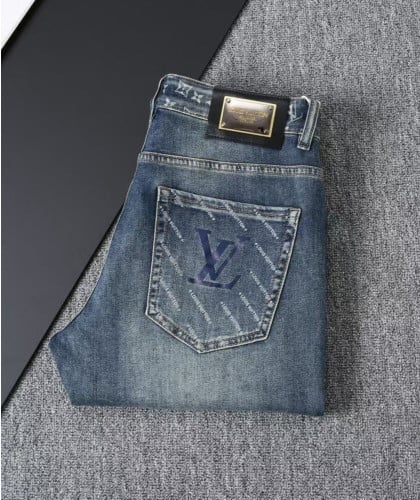 💕 루* 모노그램 로고포인트 워싱스판 데님진➡️수입최고급(봄제품)