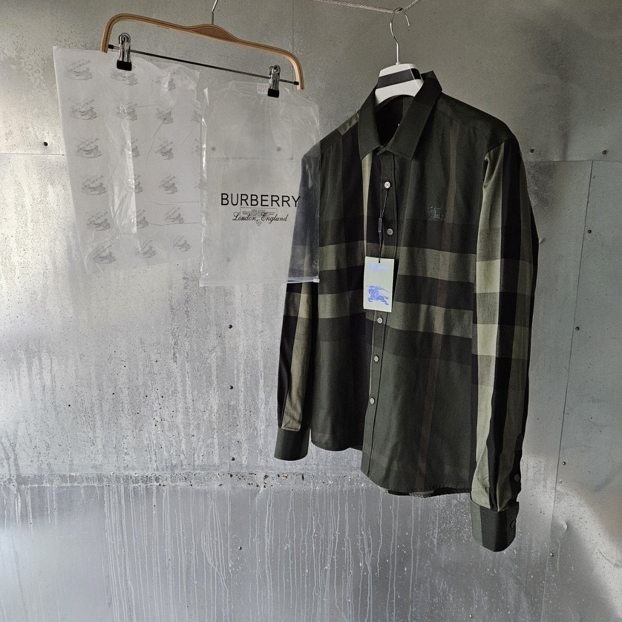 💕 버** 체크 셔츠