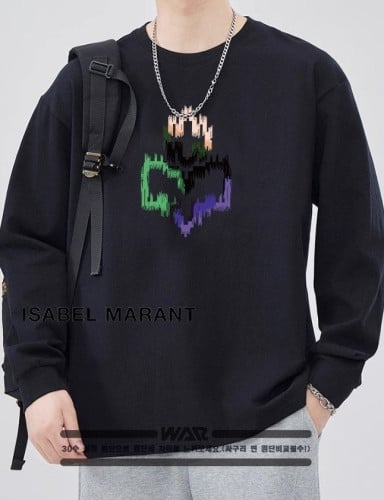 💕 이** 마랑 비비드 마랑 패턴 밍크양기모 티셔츠