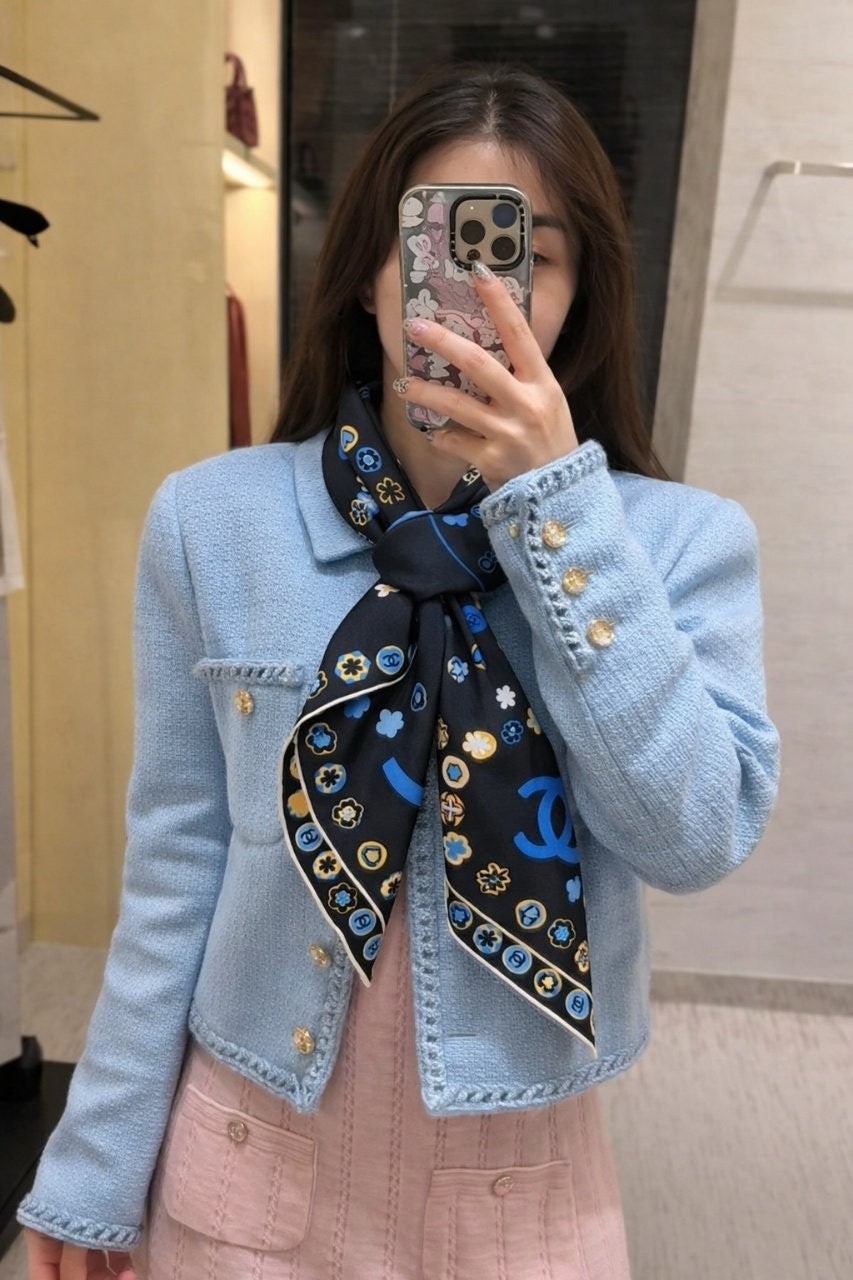 💕 샤* 플라워 실크 스카프