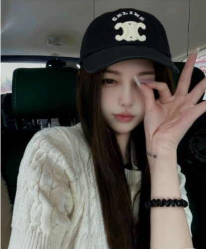 💕 셀** 트리옹프 빈티지 개버딘 아플리케자수 볼캡✔수입