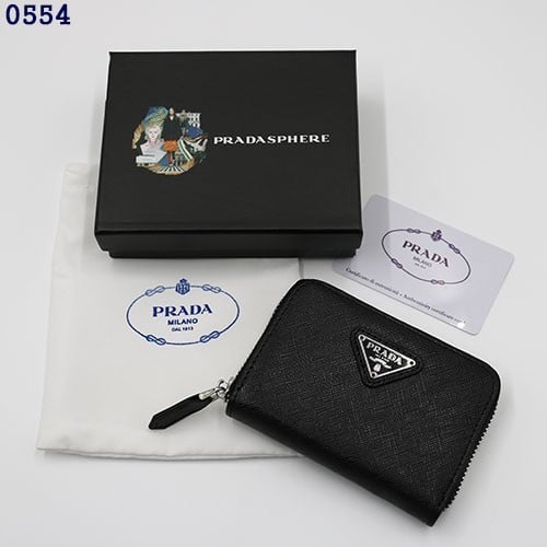 👹프라다 사피아노 삼각로고 레더 동전지갑👹