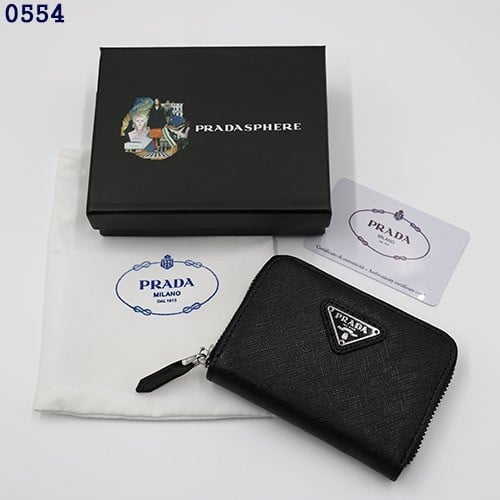 👹프라다 사피아노 삼각로고 레더 동전지갑👹